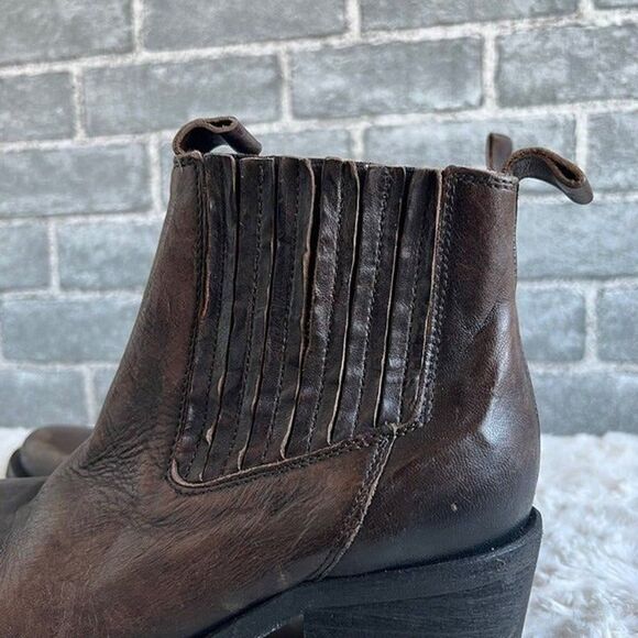 AllSaints Bonny Valley Ankle Boots Brown Leather Size EU 41 US 11 - Picture 8 of 11